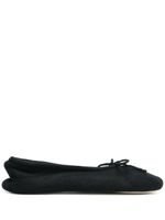 N.Peal bow tie slippers - Noir