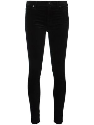 7 For All Mankind pantalon skinny à effet velours - Noir