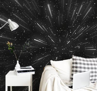 Slaapkamer fotobehang Hyperspace