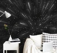 Slaapkamer fotobehang Hyperspace