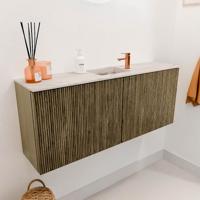 Toiletmeubel Mondiaz Joya Dlux | 100 cm | Meubelkleur Dusk | Faye wastafel Nata Wasbak Midden | 1 kraangat
