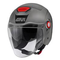 GIVI 12.5 Solid Color Mat, Jethelm of scooter helm, Titanium - thumbnail