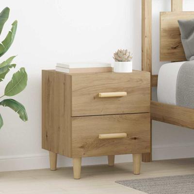 Bedkast 2 pcs artisanaal eikenkleurig 40 x 35 x 47,5 cm