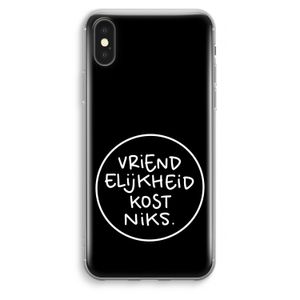 Vriendelijkheid: iPhone XS Max Transparant Hoesje