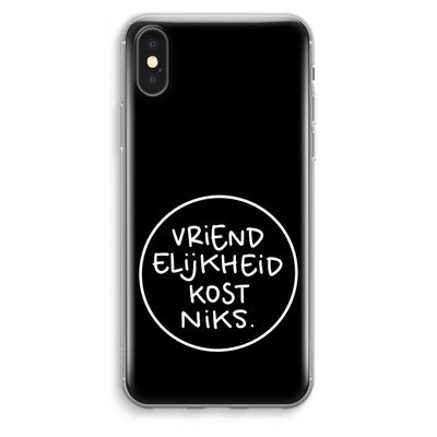 Vriendelijkheid: iPhone XS Max Transparant Hoesje