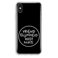 Vriendelijkheid: iPhone XS Max Transparant Hoesje