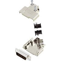 encitech D45PK-M-15-DBP-K 6355-0009-02 D-sub male connectorset 45 ° Aantal polen: 15 Soldeerkelk 1 set(s)