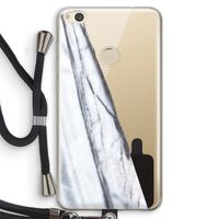 Gestreepte marmer: Huawei Ascend P8 Lite (2017) Transparant Hoesje met koord