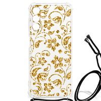 Samsung Galaxy A13 5G | A04s Case Gouden Bloemen