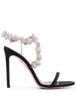 Aquazzura sandales Comet 105 mm à ornements en cristal - Noir