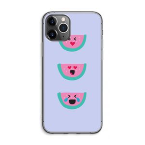 Smiley watermeloen: iPhone 11 Pro Max Transparant Hoesje