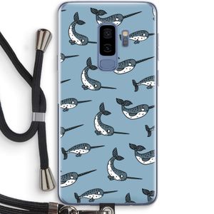 Narwhal: Samsung Galaxy S9 Plus Transparant Hoesje met koord