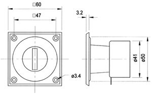 Visaton LC 57 Mono Inbouw-luidsprekerregelaar 20 W