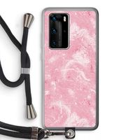 Abstract Painting Pink: Huawei P40 Pro Transparant Hoesje met koord