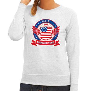 Grijs USA drinking team sweater dames