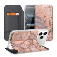 Bookcase Apple iPhone 17 Pro Marmer Oranje