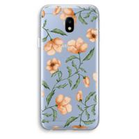 Peachy flowers: Samsung Galaxy J3 (2017) Transparant Hoesje - thumbnail