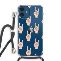 Rock: iPhone 12 mini Transparant Hoesje met koord