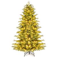 180 cm Kunstkerstboom met Verlichting Dennenboom Kerstboom Groen