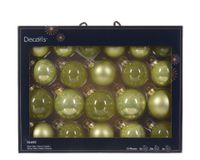 Kerstbal glas d7 cm pstch ass 21st kerst - Decoris - thumbnail