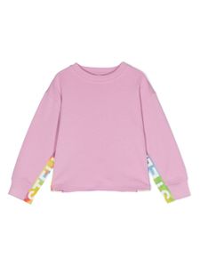 Stella McCartney Kids sweat en coton à logo imprimé - Rose