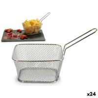 Mand voor aperatieven Kinvara 50687 50687 Zilverkleurig Metaal Ijzer 23 x 13 x 11 cm 24 x 13 x 11 cm 23 x 12,5 x 10,5 cm (24 Stu