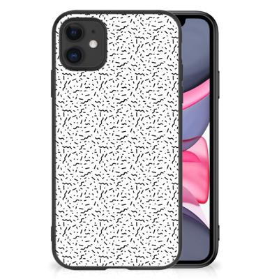 iPhone 11 Back Case Stripes Dots