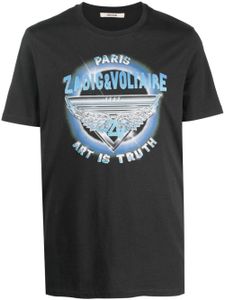 Zadig&Voltaire t-shirt en coton biologique à logo imprimé Tommy - Gris
