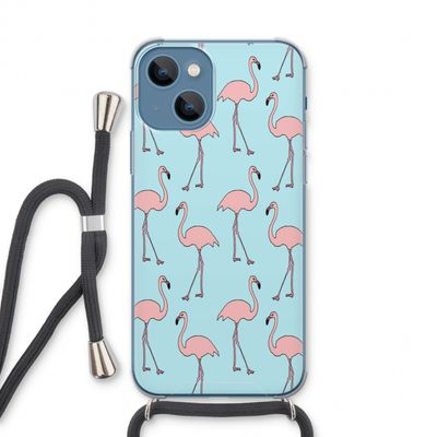 Anything Flamingoes: iPhone 13 Transparant Hoesje met koord