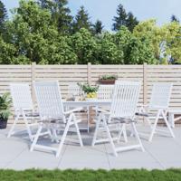 Tuinstoelkussens 6 st 50x50x3 cm oxford stof ruitpatroon grijs