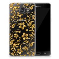 Samsung Galaxy A3 2016 | TPU Case | Gouden Bloemen