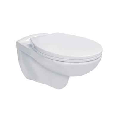 QeramiQ Basic Start Classico Wandclosetset - 54.5x35.5cm - diepspoel - rimless - softclose zitting - glans wit PRO218.01