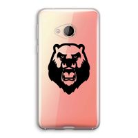 Angry Bear (black): HTC U Play Transparant Hoesje