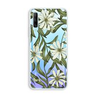Wit bloemenpatroon: Huawei P Smart Pro Transparant Hoesje