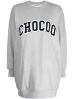 CHOCOOLATE hoodie chiné à logo brodé - Gris