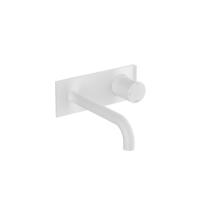 Hotbath Cobber - Wastafelmengkraan - zonder Waste - Laag - Wit - Inbouw - Messing - V05