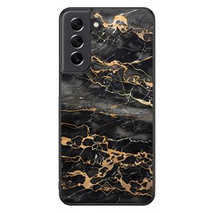 Samsung Galaxy S21 FE hoesje - Marmer grijs brons