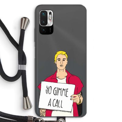 Gimme a call: Xiaomi Redmi Note 10 5G Transparant Hoesje met koord