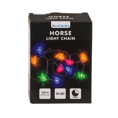 Lichtsnoer - paarden thema - 160 cm - op batterij - gekleurd- verlichting
