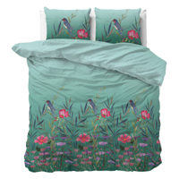 Sale: -43% | Dekbedovertrek - Flower Birds Outlet 240x200 Cm Sleeptime Classy - Dekbed-Discounter.nl