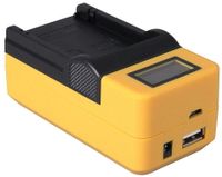 Compacte oplader voor Canon accu LP-E6, LP-E6N en LP-E6NH - met LCD en USB aansluiting - thumbnail