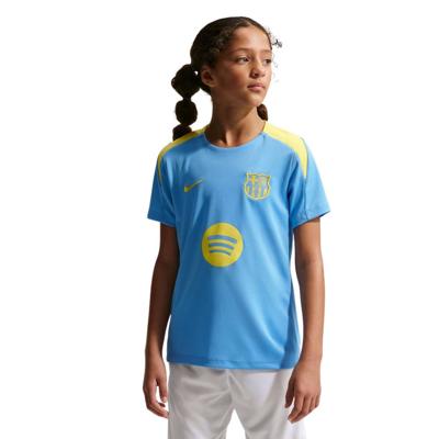 Nike FC Barcelona Strike Trainingsshirt 2025-2026 Kids Lichtblauw Felgeel