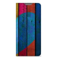 OPPO Find X5 Book Wallet Case Wood Heart - Cadeau voor je Vriend