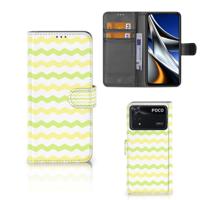 Xiaomi Poco X4 Pro 5G | Telefoon Hoesje | Waves Yellow Xiaomi Poco X4 Pro 5G | Telefoon Hoesje | Waves Yellow