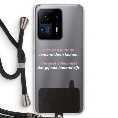 gij zijt ook iemand: Xiaomi Mi Mix 4 Transparant Hoesje met koord