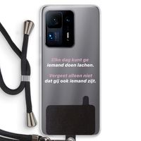 gij zijt ook iemand: Xiaomi Mi Mix 4 Transparant Hoesje met koord