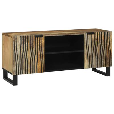 TV-kast Bruin 105 x 33 x 46 cm massief mangohout