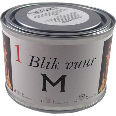 Blik vuur tuinfakkel - 11 x 7 cm - 4 branduren - verlichting in blik - tuinkaars