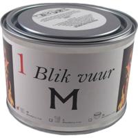 Blik vuur tuinfakkel - 11 x 7 cm - 4 branduren - verlichting in blik - tuinkaars