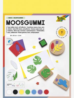 Zelfklevend schuim, 7 vellen BASIC FOLIA meerkleurig